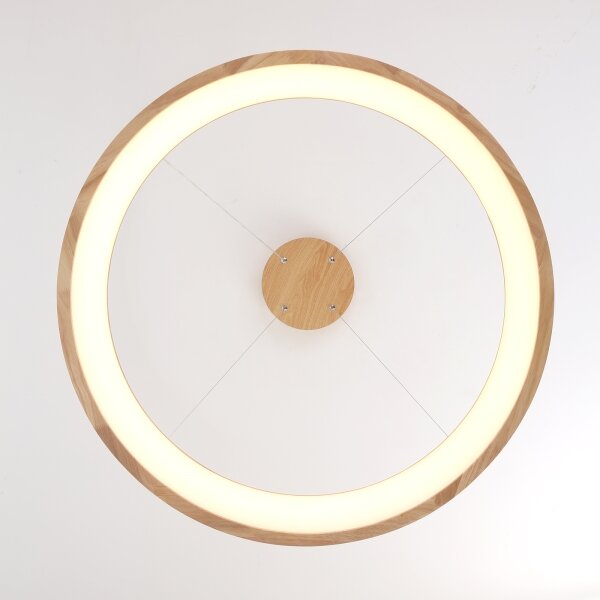 Brilagi -LED Lustr na lanku FALCON WOOD LED/60W/230V 3000/4000/6000K 80 cm dřevo
