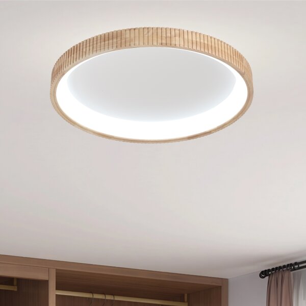 Brilagi - LED Stropní svítidlo FALCON WOOD MODERN LED/60W/230V pr. 80 cm dřevo