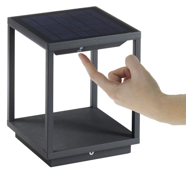 Dopo Solei LED sloupkové antracitové solární svítidlo 245mm
