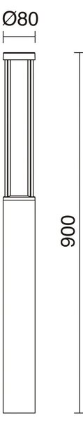 Dopo Aday LED sloupkové svítidlo antracitové 900mm