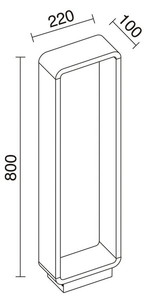 Dopo Sibila LED sloupkové svítidlo bílé 650mm