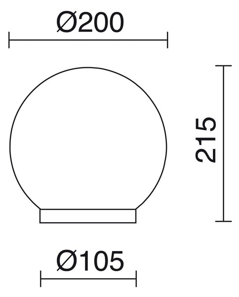 Dopo Vic E27 sloupkové svítidlo 200mm