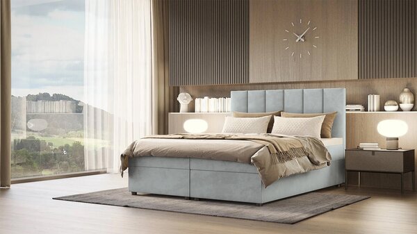 Hotelová postel DELTA 1 - 140x200, světle šedá