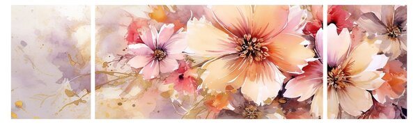 Obraz - Květiny (170x50 cm)