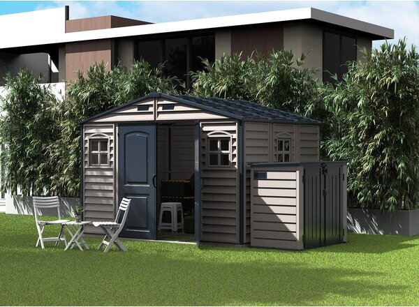 WoodSide Plus Zahradní domek 233 x 325 x 240 cm, vinylový, šedá/antracit DURAMAX 30227