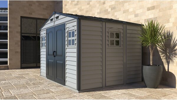 WoodSide Plus Zahradní domek 233 x 325 x 240 cm, vinylový, šedá/antracit DURAMAX 30227