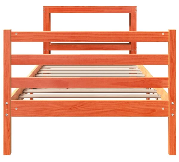 Postel bez matrace voskově hnědá 75 x 190 cm masivní borovice 3305836