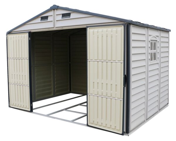 WoodSide Plus Zahradní domek 233 x 325 x 240 cm, vinylový, šedá/antracit DURAMAX 30227