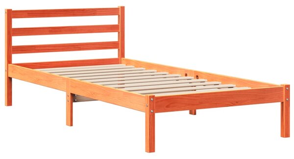 Postel bez matrace voskově hnědá 75 x 190 cm masivní borovice 3305836