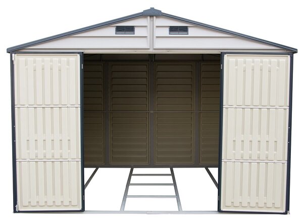 WoodSide Plus Zahradní domek 233 x 325 x 240 cm, vinylový, šedá/antracit DURAMAX 30227