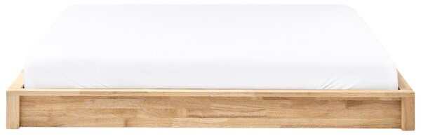 Postel bez čela Dřevo ANTRAS 160 x 200 cm Světle hnědá
