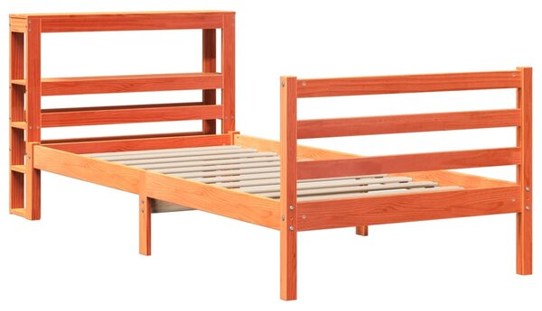 Postel bez matrace voskově hnědá 75 x 190 cm masivní borovice 3305836