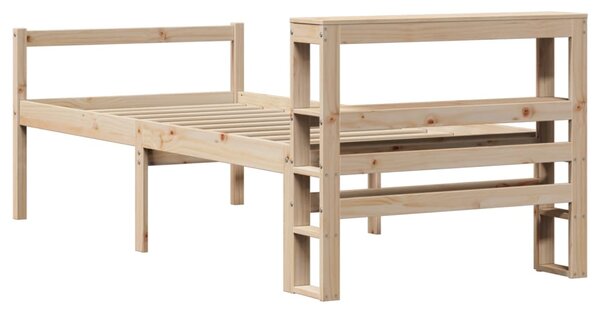 Postel s čelem pro seniory 75 x 190 cm masivní borovice 3305849