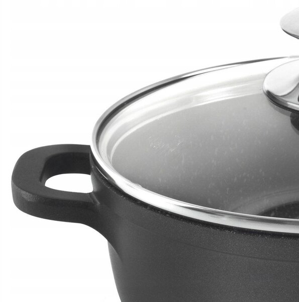 Hrnec GRANITOVÝ s poklicí pro vaření, dušení, pečení 20 cm 2,3L GRANDE