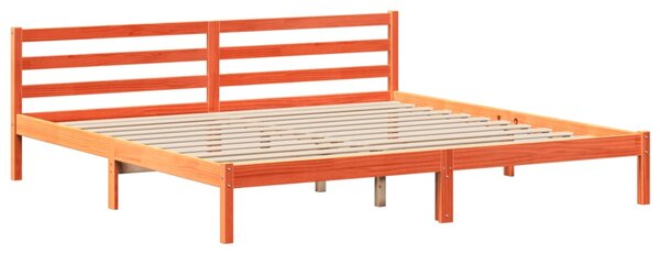 Postel bez matrace voskově hnědá 200 x 200 cm masivní borovice 3305848