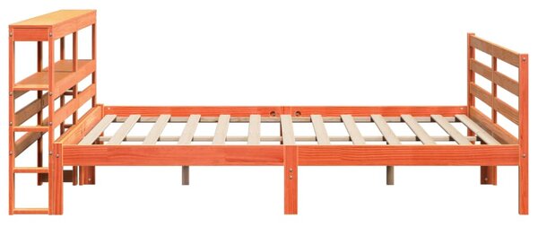 Postel bez matrace voskově hnědá 200 x 200 cm masivní borovice 3305848