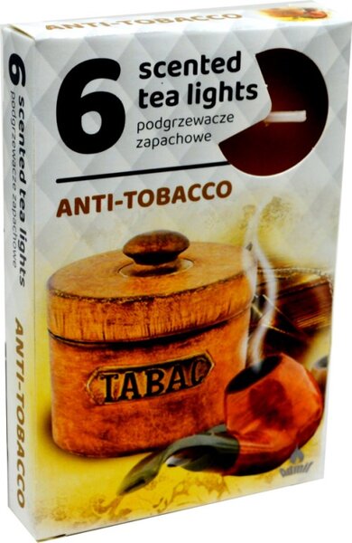 Čajové 6ks Anti-tobacco vonné svíčky