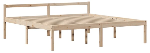 Postel s čelem pro seniory 200 x 200 cm masivní borovice 3305873