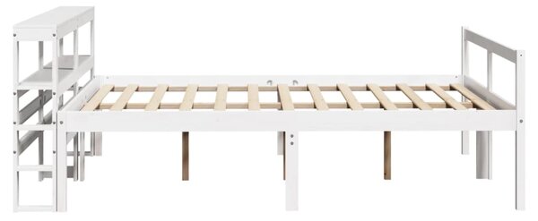 Postel s čelem pro seniory bílá 120 x 200 cm masivní borovice 3305864