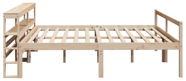 Postel s čelem pro seniory 200 x 200 cm masivní borovice 3305873