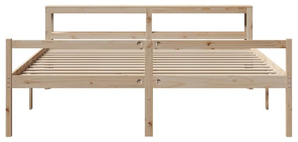 Postel s čelem pro seniory 200 x 200 cm masivní borovice 3305873