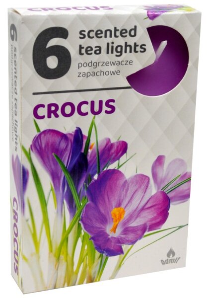Čajové 6ks Crocus vonné svíčky