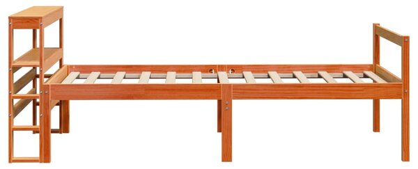 Rám postele s čelem voskově hnědý 75 x 190 cm masivní borovice 3305875