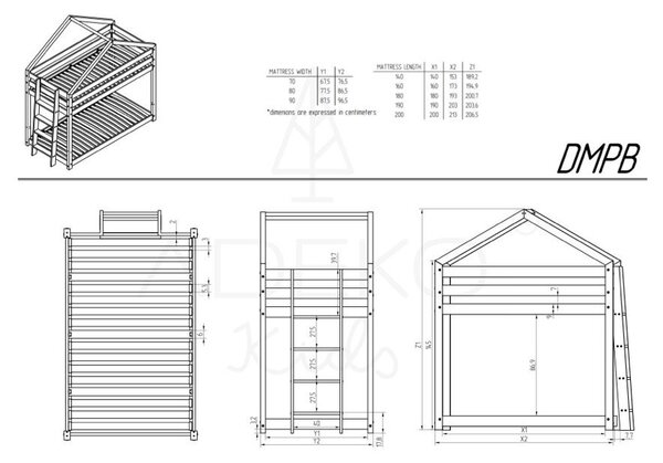 Dětská postel s úložným prostorem s roštem v přírodní barvě 90x200 cm DMPB – Adeko
