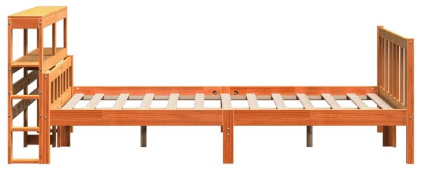Rám postele s čelem voskově hnědý 150 x 200 cm masivní borovice 3305923