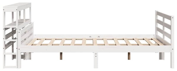 Rám postele s čelem 160 x 200 cm masivní borové dřevo 3305947