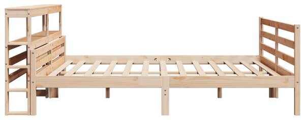 Rám postele s čelem 200 x 200 cm masivní borové dřevo 3305951