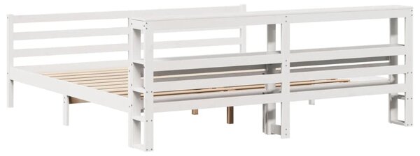 Rám postele s čelem bez matrace bílý 200x200 cm 3305952