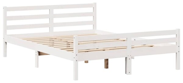 Rám postele s čelem 160 x 200 cm masivní borové dřevo 3305947