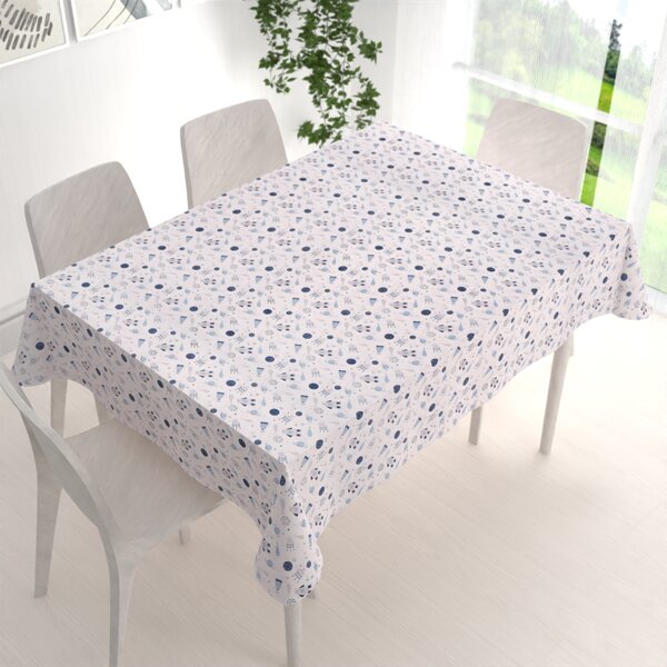 Biante Dětský bavlněný obdélníkový ubrus Sandra SA-199 Autíčka a autobusy 60x100 cm