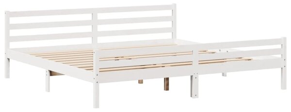 Rám postele s čelem bez matrace bílý 200x200 cm 3305952
