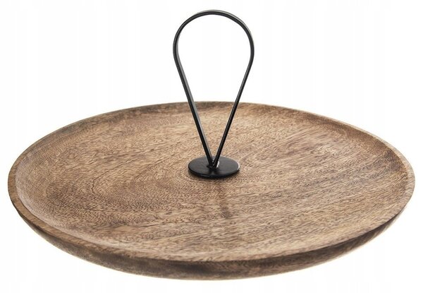 Podnos DŘEVĚNÝ talíř na koláče a dezerty, dezerty, předkrmy, 30,5 cm