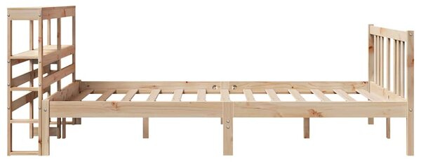 Rám postele s čelem 120 x 200 cm masivní borové dřevo 3305967