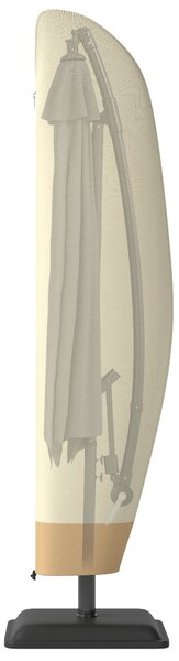 Obal na slunečník Outsunny pro Ø 400 cm - Voděodolný obal s UV ochranou, s taškou a zipem, Oxford látka, 220 × 56 cm, Bežová | Aosom