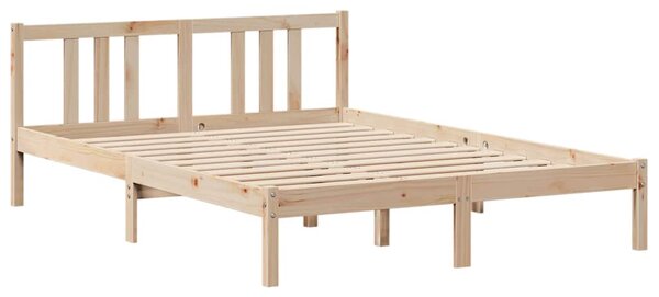 Rám postele s čelem 120 x 200 cm masivní borové dřevo 3305967