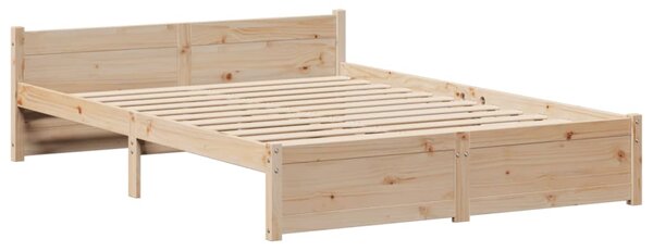 Rám postele s čelem 120 x 200 cm masivní borové dřevo 3306019