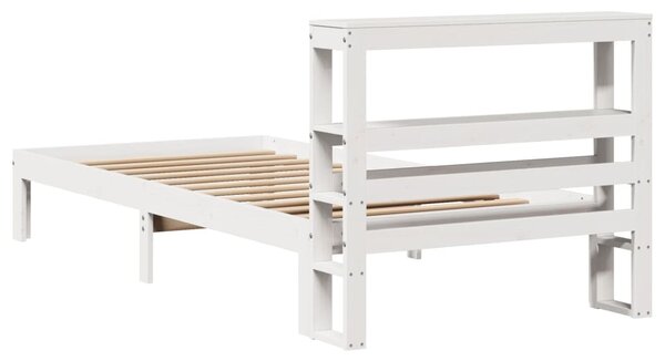 Rám postele s čelem bílý 75 x 190 cm masivní borovice 3306032