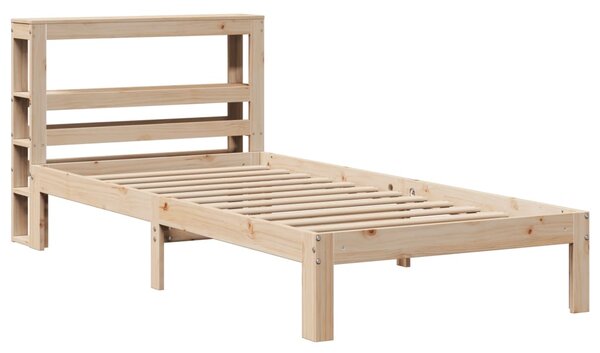 Rám postele s čelem 90 x 200 cm masivní borové dřevo 3306041