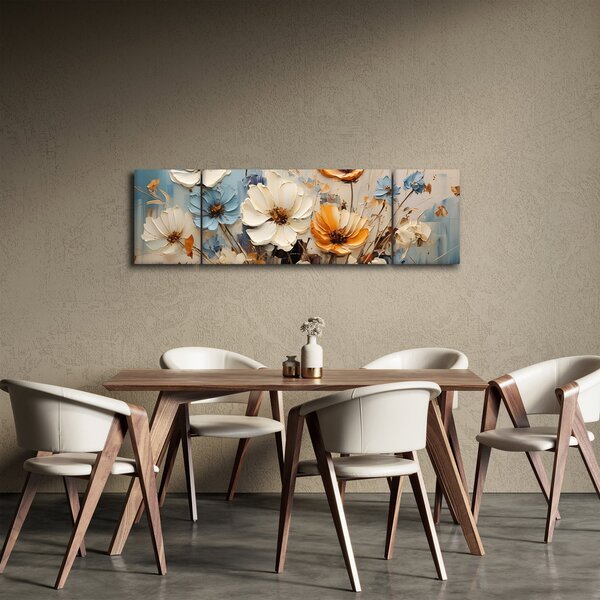 Obraz - Kytice, malba (170x50 cm)