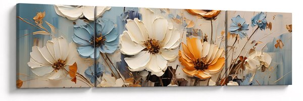 Obraz - Kytice, malba (170x50 cm)