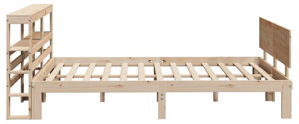 Rám postele s čelem 120 x 200 cm masivní borové dřevo 3306084