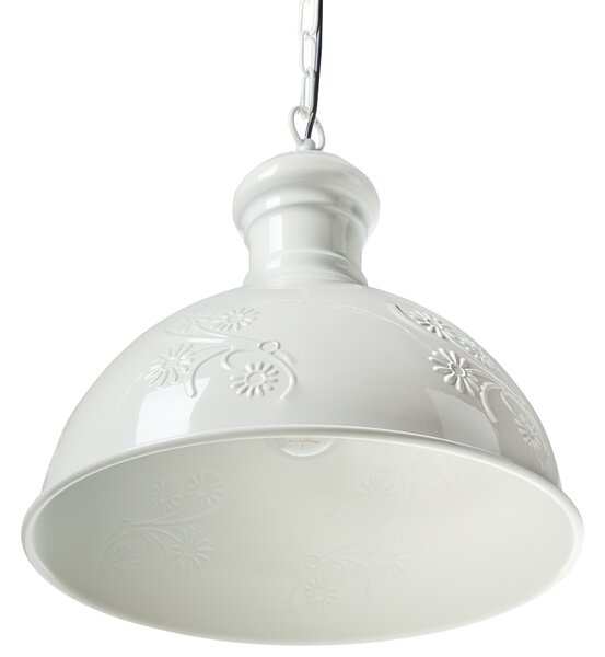 Závěsná lampa DIDESSA Kov Krémově bílá