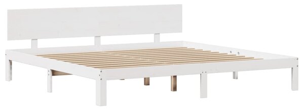Rám postele s čelem bez matrace bílý 200x200 cm 3306095