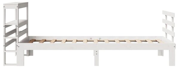 Rám postele s čelem bílý 75 x 190 cm masivní borovice 3306097