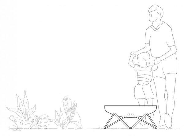 Nerezové přenosné ohniště Ø 70 cm V