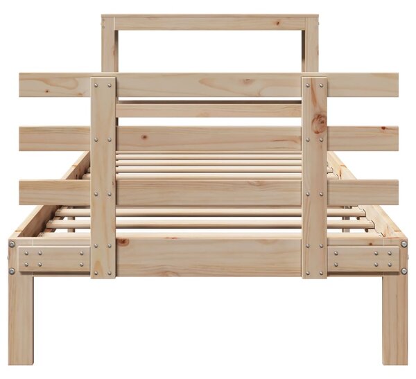 Rám postele s čelem 75 x 190 cm masivní borovice 3306096